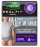 Depend RealFit Night Defence Male Large 1300ml (97-162cm) 91018